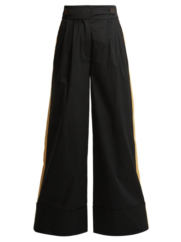 Palmer/harding Side-stripe Wide-leg Trousers