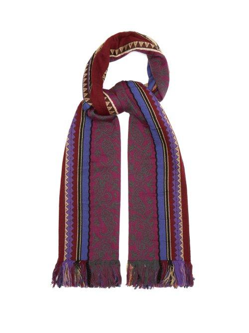 Matchesfashion.com Etro - Intarsia Knit Cashmere Blend Scarf - Mens - Multi