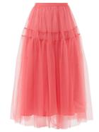 Matchesfashion.com Molly Goddard - Lottie Tiered Tulle Skirt - Womens - Pink