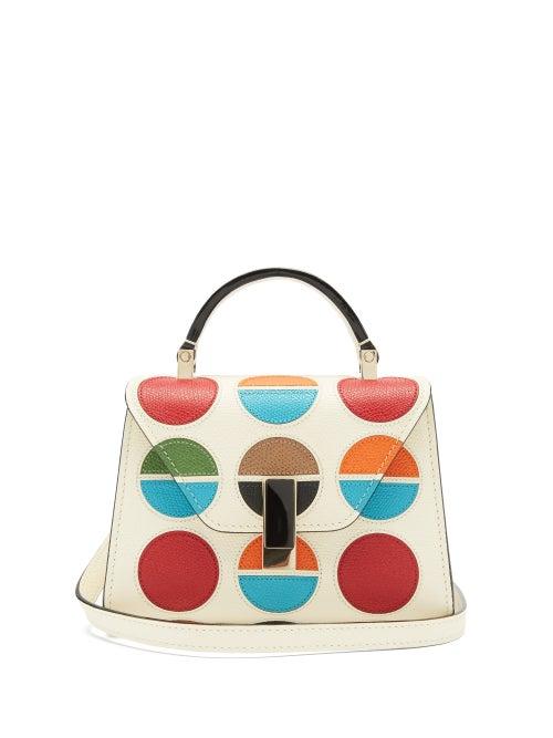 Matchesfashion.com Valextra - X La Doublej Iside Micro Leather Bag - Womens - White Multi