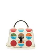 Matchesfashion.com Valextra - X La Doublej Iside Micro Leather Bag - Womens - White Multi