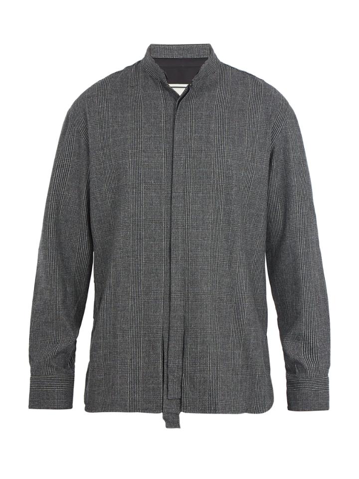 Wooyoungmi Single-cuff Checked-flannel Shirt