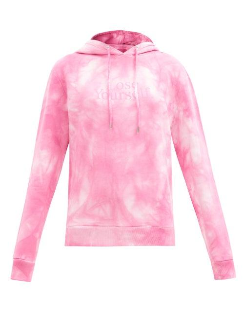 Matchesfashion.com Paco Rabanne - Love Yourself Tie-dye Cotton-jersey Sweatshirt - Womens - Pink