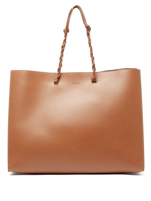 Matchesfashion.com Jil Sander - Woven Handle Leather Tote - Womens - Tan