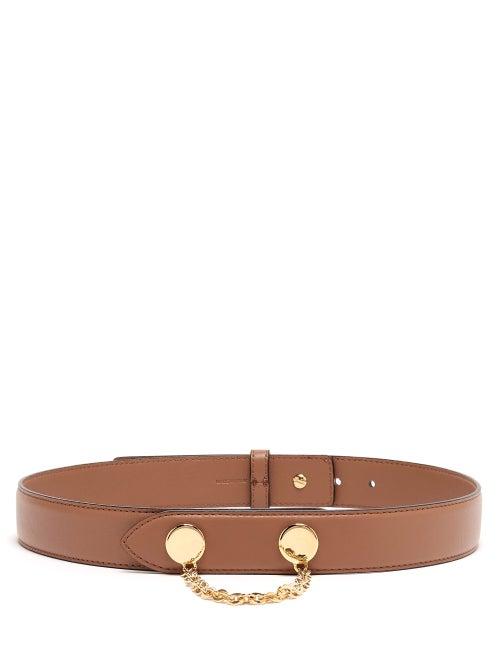 Matchesfashion.com Altuzarra - Chain-trimmed Leather Belt - Womens - Tan