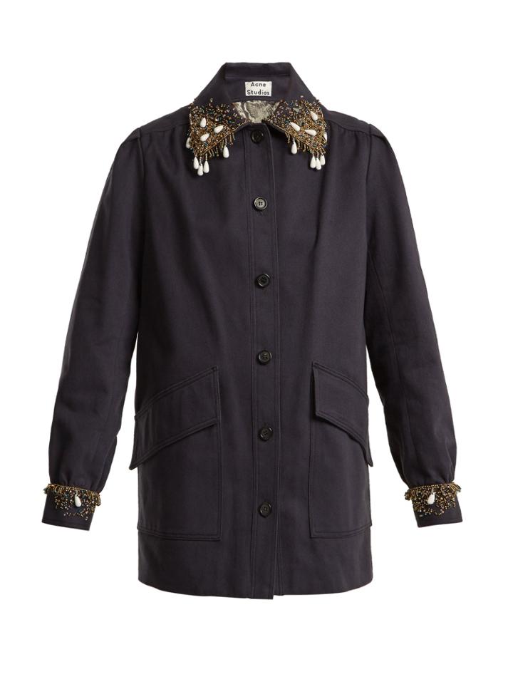 Acne Studios Josebe Bead-embellished Cotton Jacket