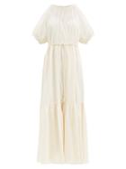 Matchesfashion.com Apiece Apart - Simone Broderie-anglaise Cotton Dress - Womens - Cream