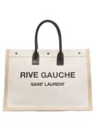 Matchesfashion.com Saint Laurent - Rive Gauche Print Canvas Tote - Mens - Beige