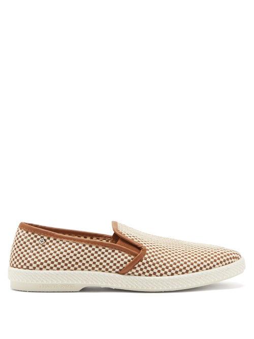 Matchesfashion.com Rivieras - Mods Woven-canvas Loafers - Mens - Brown