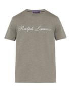 Matchesfashion.com Ralph Lauren Purple Label - Logo Print Cotton T Shirt - Mens - Grey