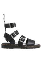 Mens Shoes Rick Owens X Dr. Martens - Gryphon Buckled Leather Gladiator Sandals - Mens - Black
