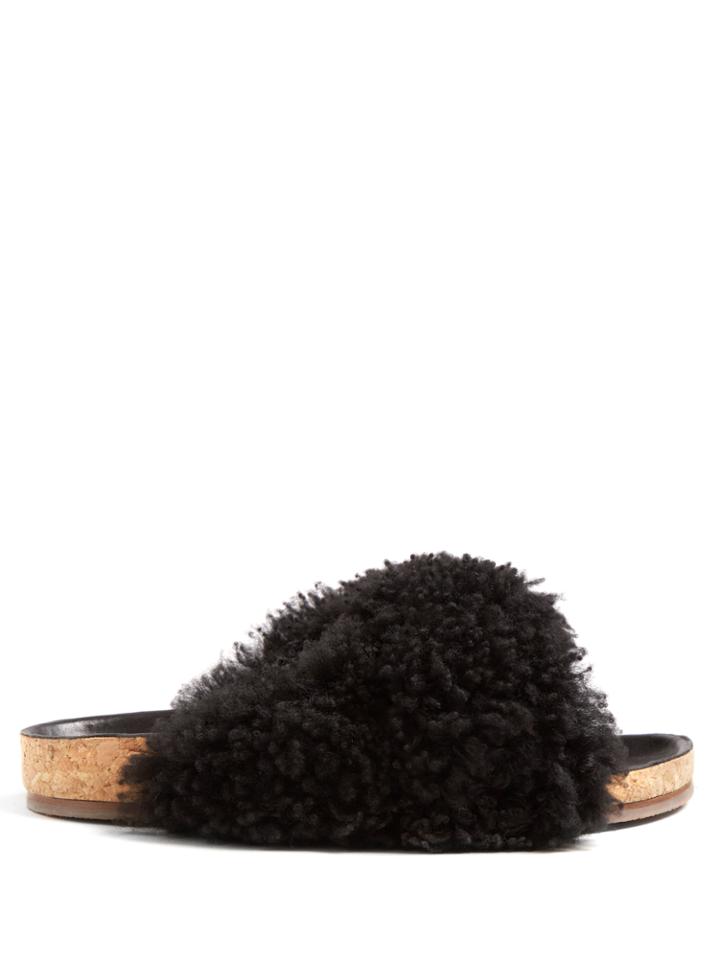 Chloé Kerenn Shearling Slides
