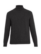 Ermenegildo Zegna Roll-neck Chevron-knit Sweater