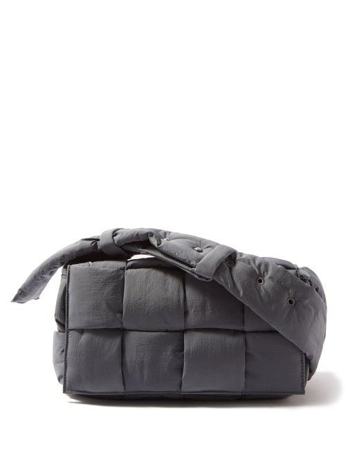 Bottega Veneta - Cassette Intrecciato-nylon Cross-body Bag - Mens - Grey
