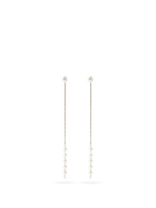 Matchesfashion.com Mizuki - Akoya-pearl & 14kt Gold Drop Earrings - Womens - Pearl