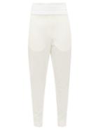 Matchesfashion.com Balmain - Pleated Satin Wool Crepe Trousers - Womens - White