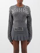 16arlington - Endora Crystal-embellished Sweater - Womens - Dark Grey