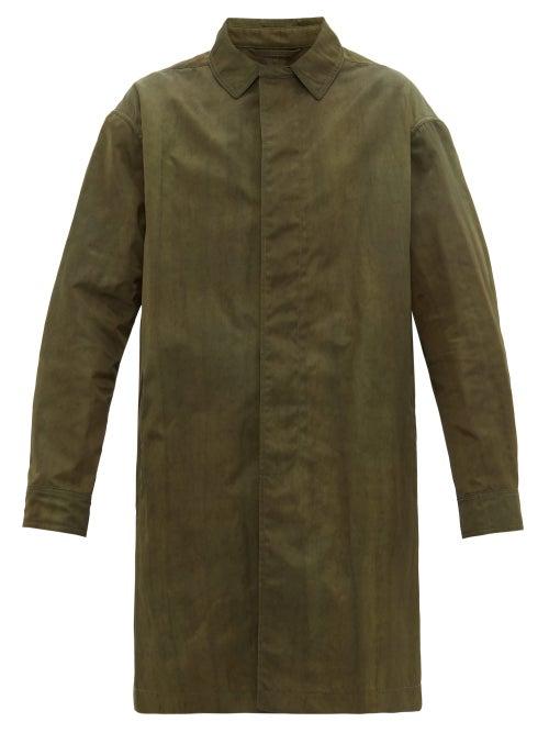 Matchesfashion.com Lanvin - Japanese Tie Dye Trench Coat - Mens - Green