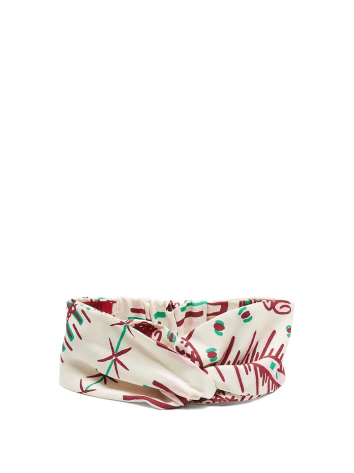 Valentino Graphic-print Silk Headband