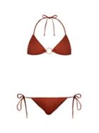 Matchesfashion.com Melissa Odabash - Miami Triangle Bikini - Womens - Brown