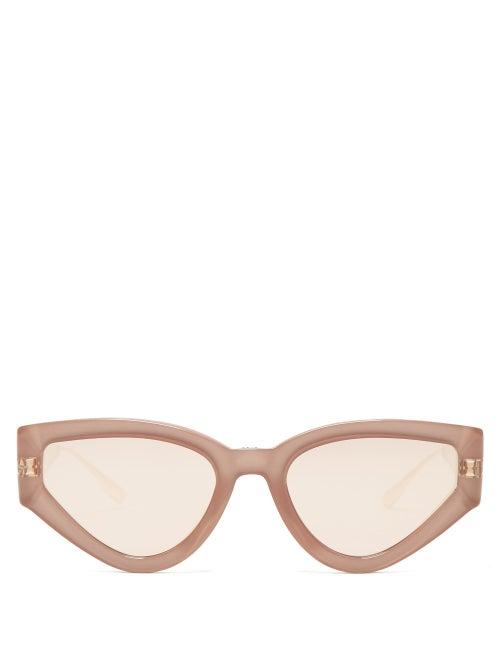 Matchesfashion.com Dior Eyewear - Catstyledior1 Cat Eye Acetate Sunglasses - Womens - Light Brown