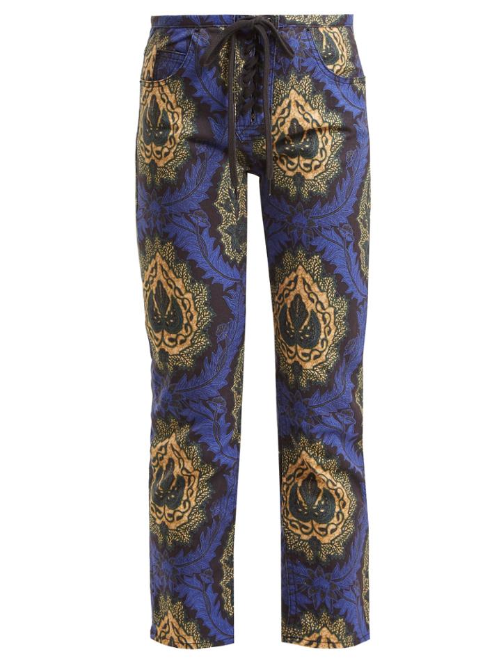 Isabel Marant Rupsy Floral-print Cropped Jeans