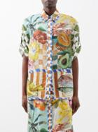 Ale Mais - Theo Printed Linen Shirt - Womens - Multi