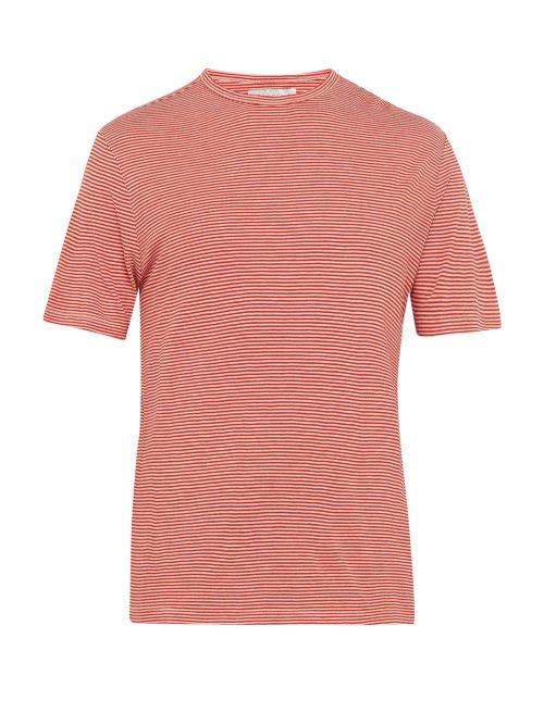 Matchesfashion.com Officine Gnrale - Striped Jersey T Shirt - Mens - White Multi