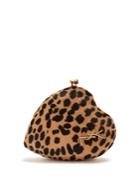 Saint Laurent Love Box Leopard-print Calf-hair Clutch