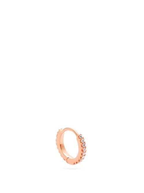 Matchesfashion.com Maria Tash - Eternity Diamond & 18kt Rose-gold Single Earring - Womens - Rose Gold