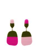 Matchesfashion.com Maryjane Claverol - Rio Corded Clip Earrings - Womens - Pink