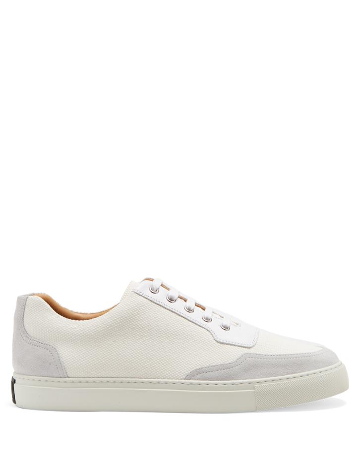 Harrys Of London Mr Jones Coated-canvas And Suede Low-top Trainers