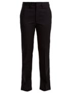 Matchesfashion.com Toga - Mid Rise Wool Twill Trousers - Womens - Navy