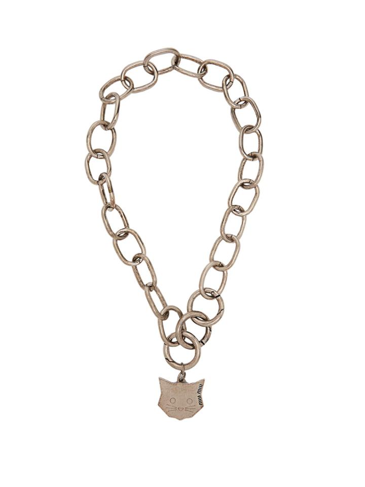 Miu Miu Cat Pendant Chain Necklace