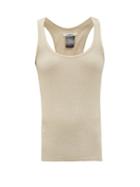 Matchesfashion.com Isabel Marant Toile - Louisanea Ribbed Silk-jersey Tank Top - Womens - Khaki