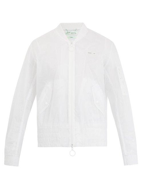 Matchesfashion.com Off-white - Lightweight Bomber Jacket - Mens - White