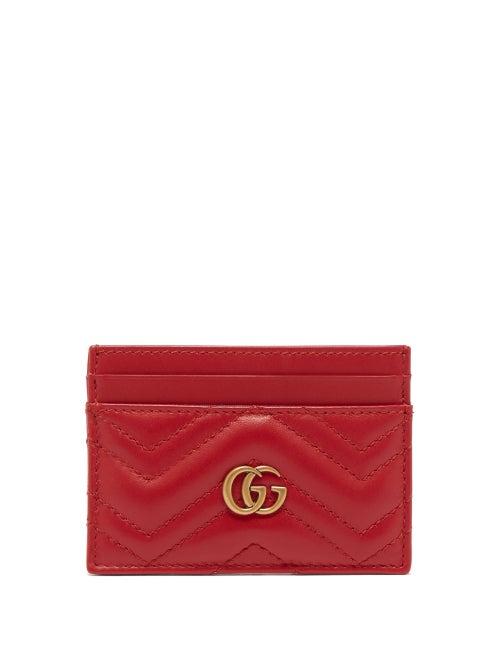 Ladies Accessories Gucci - Gg Marmont Leather Cardholder - Womens - Red