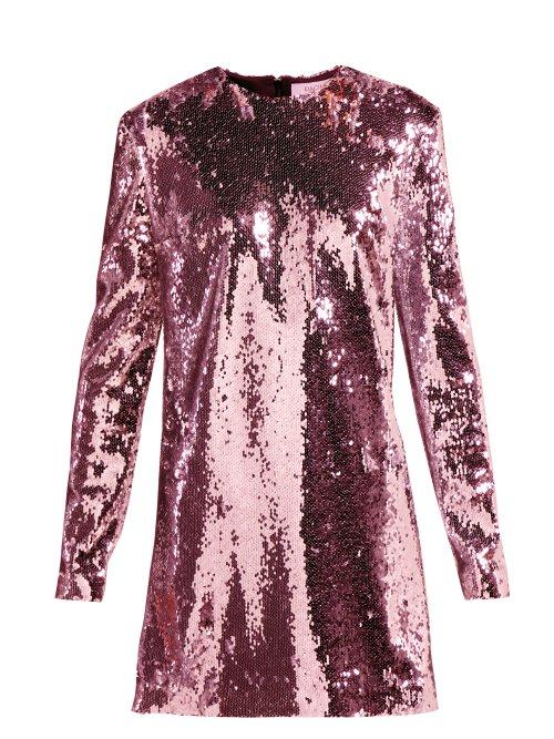 Matchesfashion.com Racil - Ara Sequinned Mini Dress - Womens - Pink
