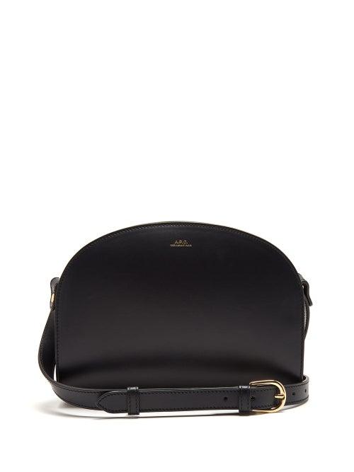 Matchesfashion.com A.p.c. - Half Moon Smooth Leather Cross Body Bag - Womens - Navy