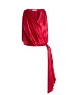 Matchesfashion.com Attico - Draped V Neck Satin Top - Womens - Fuchsia