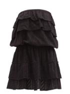 Matchesfashion.com Melissa Odabash - Mia Ruffled Strapless Cotton Sun Dress - Womens - Black