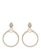 Matchesfashion.com Miu Miu - Crystal Embellished Clip On Earrings - Womens - Crystal