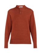 Matchesfashion.com Inis Mein - Hurler Linen Sweater - Mens - Brown