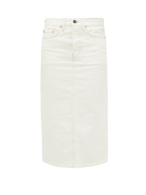 Wardrobe.nyc Wardrobe. Nyc - High-rise Denim Skirt - Womens - White