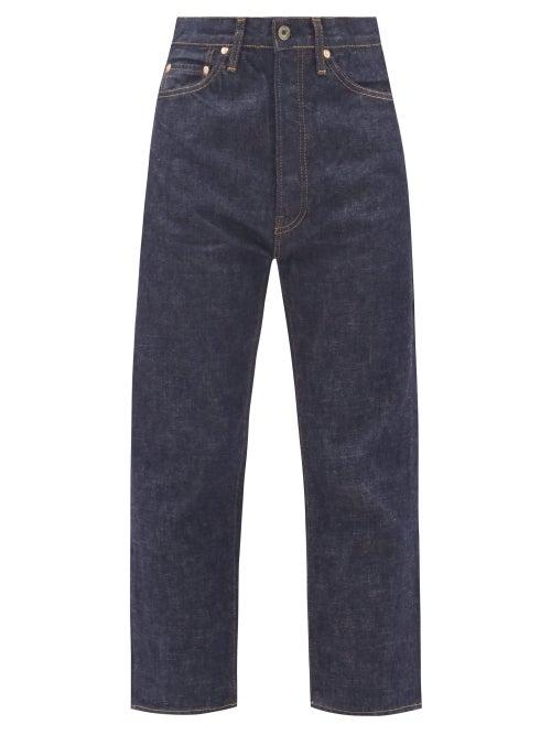 Matchesfashion.com Chimala - Cropped Wide-leg Selvedge-denim Boyfriend Jeans - Womens - Dark Denim