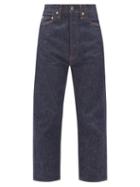 Matchesfashion.com Chimala - Cropped Wide-leg Selvedge-denim Boyfriend Jeans - Womens - Dark Denim