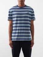 Polo Ralph Lauren - Logo-embroidered Striped Cotton-jersey T-shirt - Mens - Navy