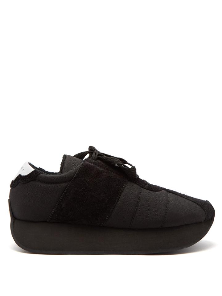 Marni Low-top Suede-trimmed Trainers