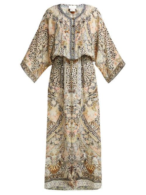 Matchesfashion.com Camilla - Leopard Print Silk Sun Dress - Womens - Leopard