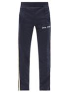 Palm Angels - Side-stripe Jersey Track Pants - Mens - Navy